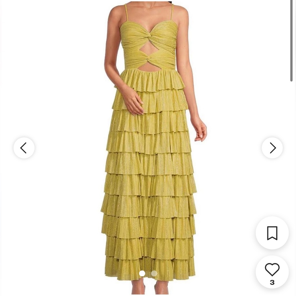 Gianni Bini Green Ruffle Tiered Dress